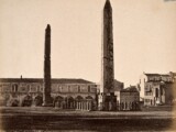 The Hippodrome, Istanbul, Turkey: the obelisk of Theodosius (right) , the Serpent Column (centre), and the column of Constantine Porphyrgenitus (left). Photograph by Guillaume Berggren, ca. 1880.
More:
Original public domain image from <a href="https://wellcomecollection.org/works/u4pa2w65/images?id=fdrrgk6e" target="_blank" rel="noopener noreferrer nofollow">Wellcome Collection</a>